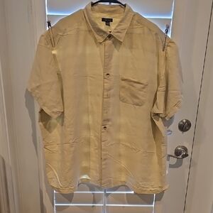 Men's Beige Short Sleeve Shirt